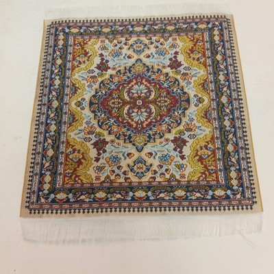 RESALE SHOP - Sam's World Gouldenlabel Large Square 8" x 8" Floral Bordered Rug - SAM-LS006-NS7322