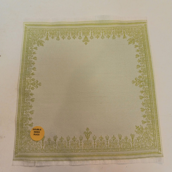 RESALE SHOP - Sam's World Gouldenlabel Large Square 8" x 8" Double-Sided Light Green Rug - SAM-LS012-NS7384
