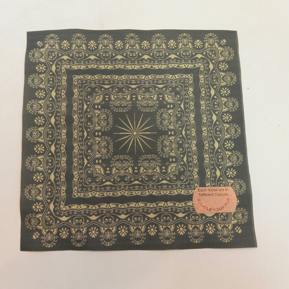 RESALE SHOP - Sam's World Gouldenlabel Large Square 8" x 8" Double-Sided Beige & Grey Rug - SAM-LS014-NS7386