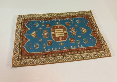 RESALE SHOP - Sam's World Gouldenlabel Medium Rectangular 6" x 9" Blue & Orange Kazak Rug - SAM-MR003-NS7270