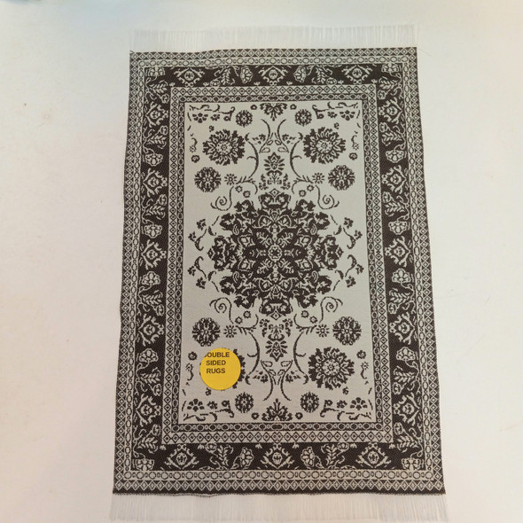 RESALE SHOP - Sam's World Gouldenlabel Medium Rectangular 6" x 9.5" Double-Sided B&W Rug - SAM-MR011-NS7375