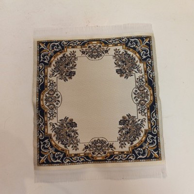 RESALE SHOP - Sam's World Gouldenlabel Medium Square 6" x 6" Gold Bordered Rug - SAM-MS004-NS7326