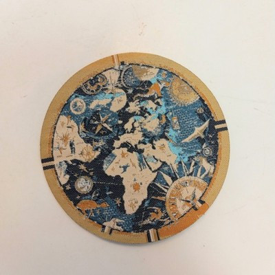RESALE SHOP - Sam's World Gouldenlabel Small Round 4" x 4" World Map Rug - SAM-SC002-NS7347