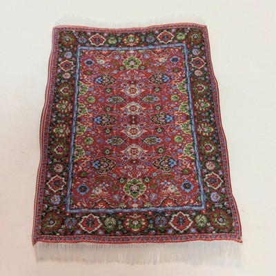 RESALE SHOP - Sam's World Gouldenlabel Small Rectangular 4" x 6" Mulberry Bordered Rug - SAM-SR015-NS7300