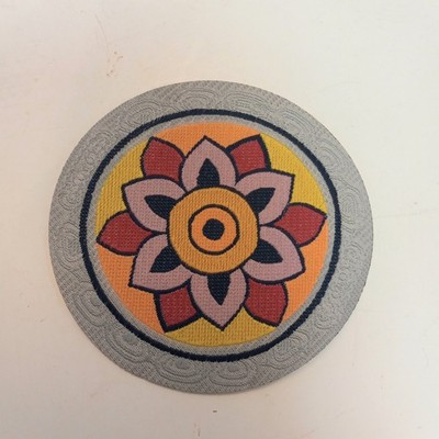 RESALE SHOP - Sam's World Gouldenlabel Extra Small Round 3.5" x 3.5" Floral Medallion Rug - SAM-XSC003-NS7345