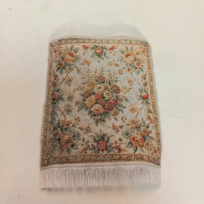 RESALE SHOP - Sam's World Gouldenlabel Extra Small Square 3" x 3" Flower Medallion Rug W - SAM-XSS001-NS7314