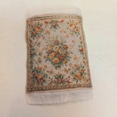 RESALE SHOP - Sam's World Gouldenlabel Extra Small Square 3" x 3" Flower Medallion Rug LP - SAM-XSS002-NS7315