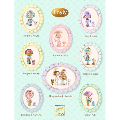 OakridgeStores.com | Djeco - Tinyly Hortense & Fly - Articulated Figure Set for Ages 4+, Imaginative Role Play - 06937 3070900069374