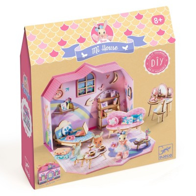 OakridgeStores.com | Djeco - Tinyly Mi House - Rosie - Paint & Assemble Miniature Model Kit for Ages 4+ - 08033 3070900080331
