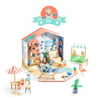 OakridgeStores.com | Djeco - Tinyly Mi House - Mia - Paint & Assemble Miniature Model Kit for Ages 4+ - 08034 3070900080348