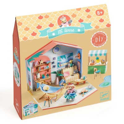 OakridgeStores.com | Djeco - Tinyly Mi House - Mia - Paint & Assemble Miniature Model Kit for Ages 4+ - 08034 3070900080348