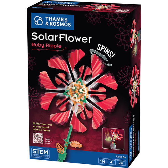 OakridgeStores.com | Thames & Kosmos - SolarFlower - Ruby Ripple - Solar-Powered Kinetic Sculpture - 550067 810172680487