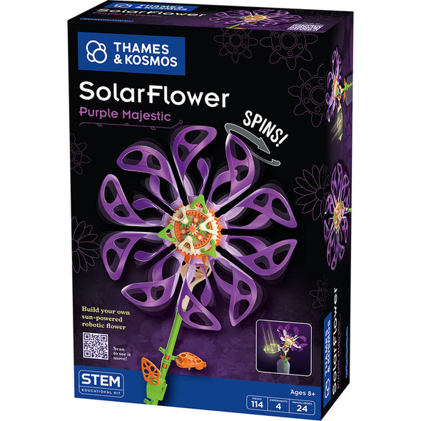 OakridgeStores.com | Thames & Kosmos - SolarFlower - Purple Majestic - Solar-Powered Kinetic Sculpture - 550074 810172680876