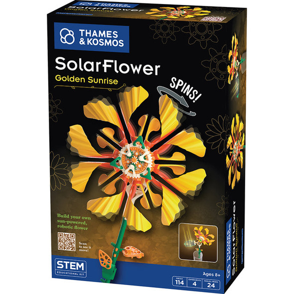OakridgeStores.com | Thames & Kosmos - SolarFlower - Golden Sunrise - Solar-Powered Kinetic Sculpture - 550075 810172680883