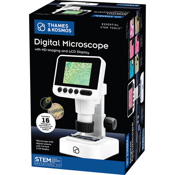 OakridgeStores.com | Thames & Kosmos - Digital Microscope with HD Imaging and LCD Display - 2.8 inch Screen, 10x-150x, Camera - 678010 810172680937