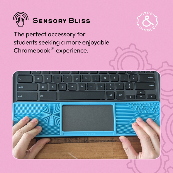 OakridgeStores.com | Gyre & Gimble - Student Laptop Gidget (Blue) - Silicone Sensory Mat for Chromebooks - SLG-101-BLU 198168311424