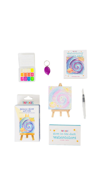 OakridgeStores.com | Tiny Easel - Galaxy Glow Art Kit - Glow-in-the-Dark Watercolor Kit with Easel - 91431 850072914312