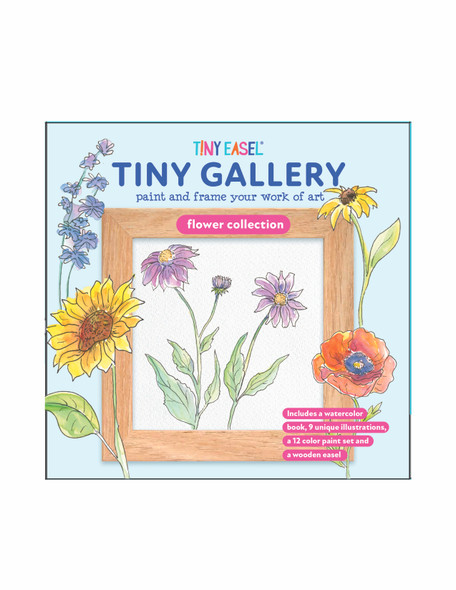 OakridgeStores.com | Tiny Easel - Tiny Gallery - Flower Collection - Watercolor Painting Set with Easel - 91437 850072914374