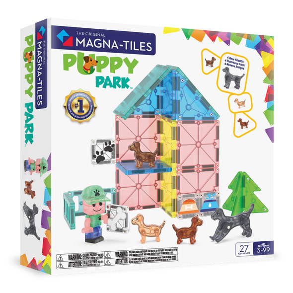 OakridgeStores.com | Magna-Tiles - MAGNA-TILES Puppy Park 27-Piece Magnetic Construction Set - Magnetic Building Toy for Ages 3+ - 252027DD 850025176507