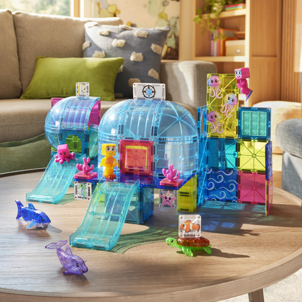 OakridgeStores.com | Magna-Tiles - Undersea Adventure 58-Piece Magnetic Construction Set - Multi-Level Ocean Play for Ages 5+ - 262058UA 850025176835