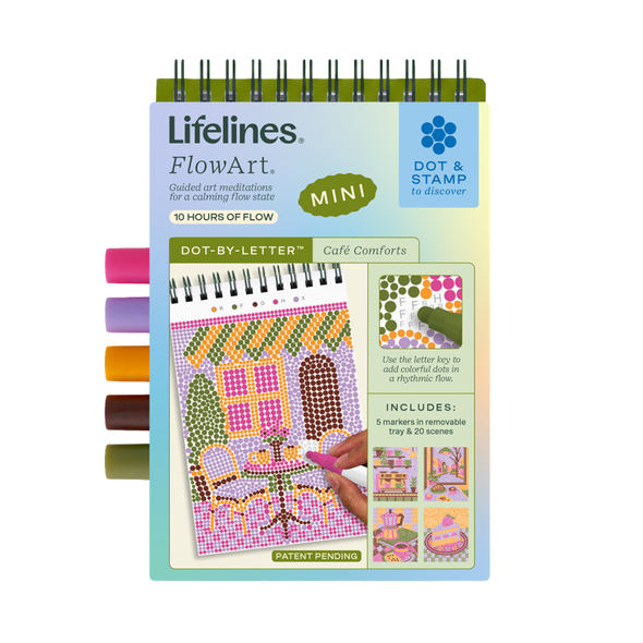 OakridgeStores.com | Lifelines - FlowArt Mini, Cafe Comforts - Dot-by-Letter Pad - 20-3228 810076214009