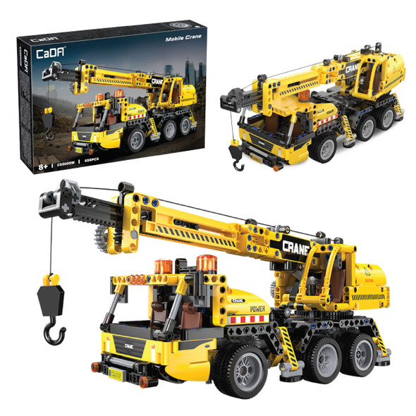 OakridgeStores.com | Thin Air Brands - CaDA Mobile Crane Building Kit - 658 pcs Construction Truck with Telescopic Arm, Rotating Crane - C273 850080672730