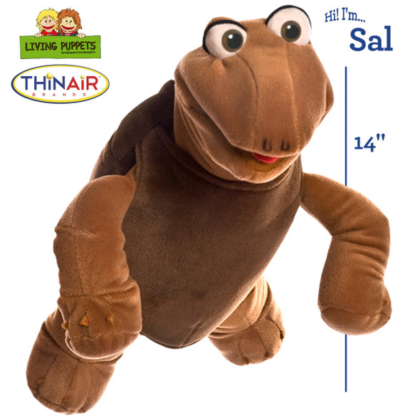 OakridgeStores.com | Thin Air Brands - Sal the Turtle Hand Puppet - 14-inch Soft Plush for Imaginative Play, Ages 3+ - LP465 850072174655