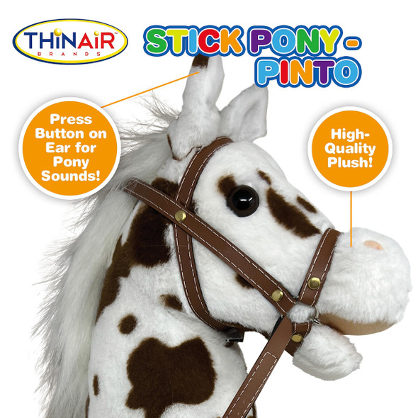 OakridgeStores.com | Thin Air Brands - Nature Bound Stick Horse - Plush Hobby Horse with Sounds for Ages 3+ - P646 850044886463