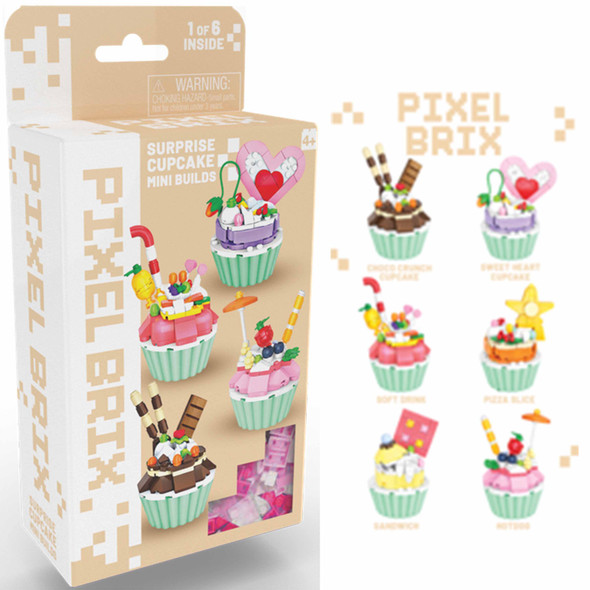 OakridgeStores.com | Thin Air Brands - Pixel Worx Surprise Cupcakes - Blind Box Building Bricks, Compatible - PB903 810222919031