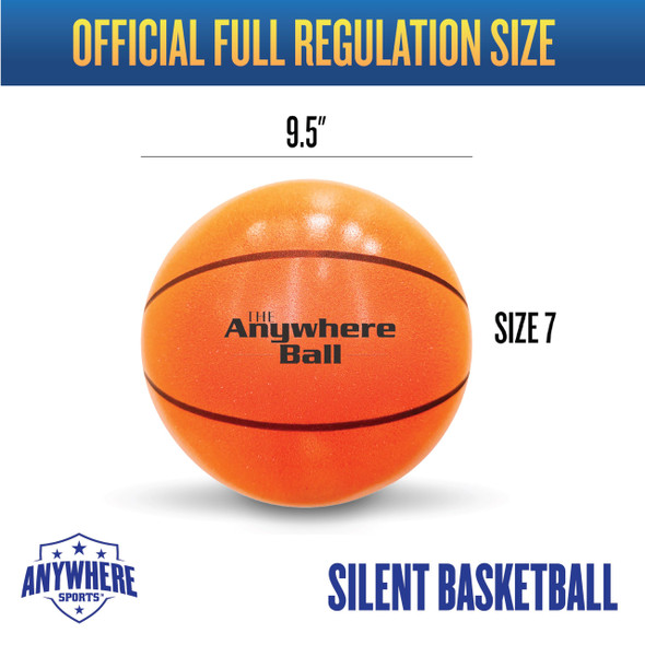 OakridgeStores.com | Thin Air Brands - Anywhere Sports Silent Basketball - Size 7 Airless Foam Indoor Training Ball - TAB135 850062841352