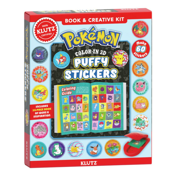 OakridgeStores.com | KLUTZ - Pokemon Color-in 3D Stickers - Puffy Sticker Maker Kit - 767781 9781546121985