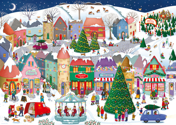 OakridgeStores.com | Ravensburger - "Christmas Town" - 1000 Piece Puzzle - 12001758 4005555017585