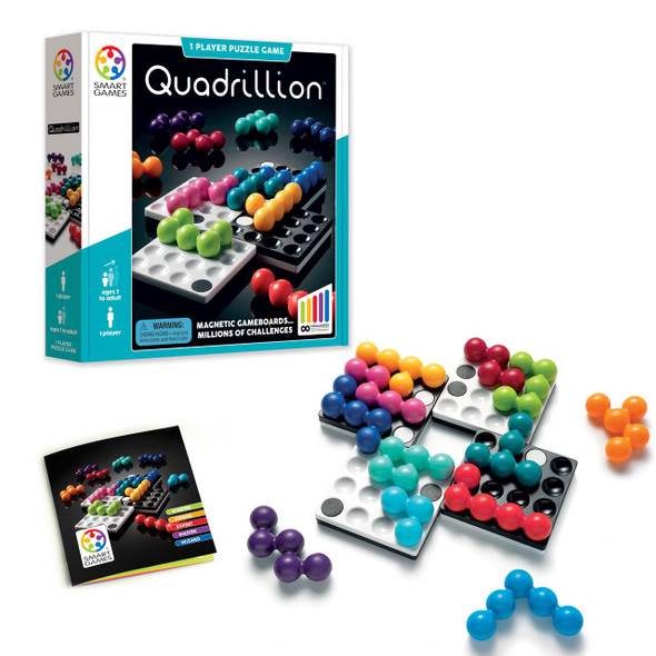 OakridgeStores.com | SmartGames - Quadrillion - Magnetic Logic Puzzle, Single Player Game, STEM Toy - SG540US 847563000609