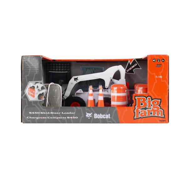 OakridgeStores.com | Tomy - Big Farm Bobcat S450 Skid Loader Construction Set - 1:16 Scale, Lights & Sounds, Ages 3+ - 47259A 036881472599