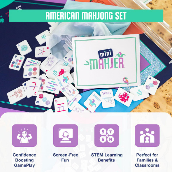 OakridgeStores.com | Mini Mahjer - Mini Mahjer American Mahjong Game Set - Family Board Game for Ages 6+ - MMOGMAT2025 198715089042