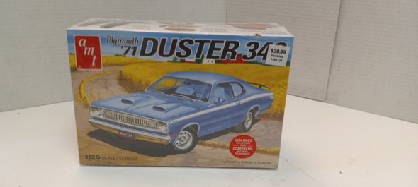 OakridgeStores.com | RESALE SHOP - AMT 1971 Plymouth Duster 340 1/25 Scale Model Kit AMT1118M/12 SEALED - BREV-1118M-12-NS7924