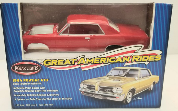 OakridgeStores.com | RESALE SHOP - Polar Lights 1964 Pontiac GTO Snap Kit 1/25 #6400 (Red) Great American Rides - BREV-6400GTO-NS8035 CNSG090733064004