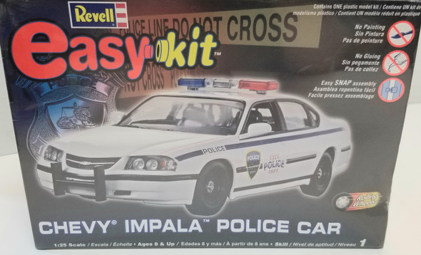 OakridgeStores.com | RESALE SHOP - Revell Chevy Impala Police Car 1:25 #85-1928 Snap Tite Cop Car - BREV-85-1928-2-LN7851