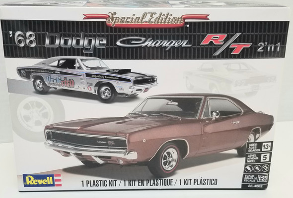OakridgeStores.com | RESALE SHOP - Revell 1968 '68 Dodge Charger R/T 1:25 2 In 1 #85-4202 - BREV-85-4202-NOB7854 CNSG031445042027