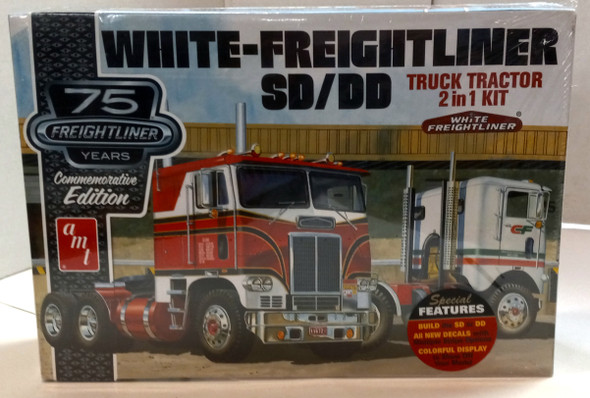 OakridgeStores.com | RESALE SHOP - AMT 1:25 White-Freightliner SD/DD Truck Tractor 2 in 1 Plastic Model Kit 1046/06 - BREV-AMT1046-NS8090 CNSG849398015698
