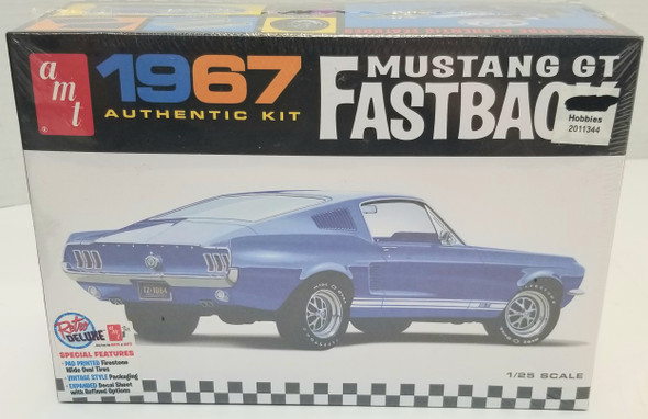 OakridgeStores.com | RESALE SHOP - AMT 1967 Mustang GT Fastback 1:25 #AMT1241/12 - BREV-AMT124112-NS7867