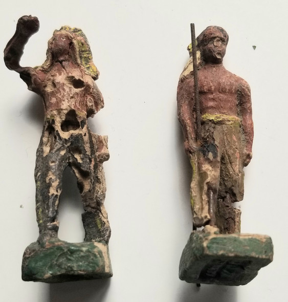 OakridgeStores.com | RESALE SHOP - Elastolin Set of 2 Made in Germany Native American Figures 3" - LRBR-GERMANNATIVE-U7622