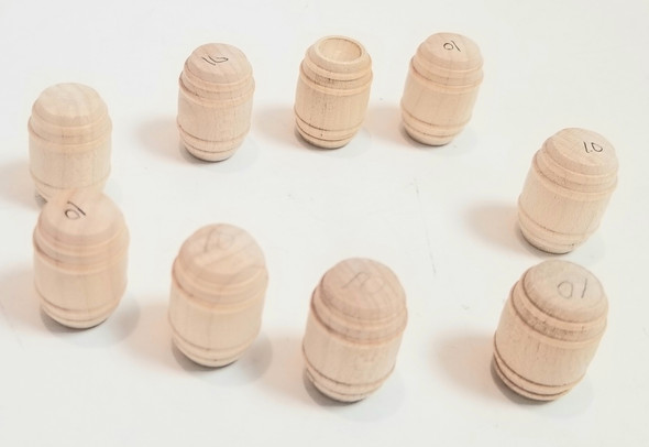 OakridgeStores.com | RESALE SHOP - Set of 8 Wood Barrels For HO Scale - TERO-8BARREL-LN7733