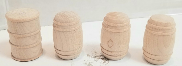 OakridgeStores.com | RESALE SHOP - Lot of 4 Wooden Oil Drums and Barrels for O Scale - TERO-WOODLOT-LN7721