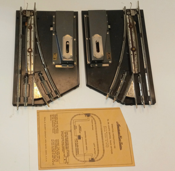 OakridgeStores.com | RESALE SHOP - American Flyer Trains Manual Control Track Switches L/R Pair #665 - WINO-AF665-NOB7682