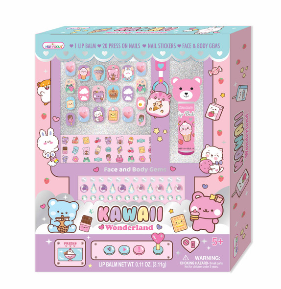 OakridgeStores.com | Hot Focus - Beauty Wonderland, Critters - Kids Beauty Set with Press-On Nails, Stickers & Lip Balm - 011CR 842817081434