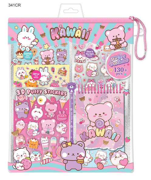 OakridgeStores.com | Hot Focus - Sticker Portfolio, Kawaii Critters - Sticker Portfolio Set - 341CR 842817081519