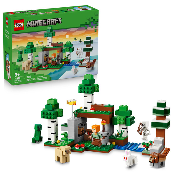 OakridgeStores.com | LEGO - Minecraft First Night Adventure - Building Set with 7 Figures for Ages 8+ - 21593 673419420358