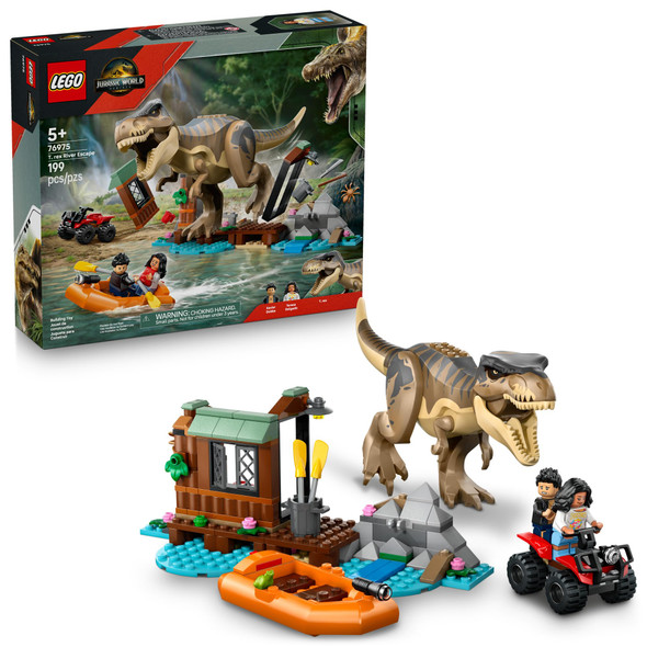 OakridgeStores.com | LEGO - Jurassic World T. rex River Escape - Dinosaur Adventure Building Set for Ages 5+ - 76975 673419409469
