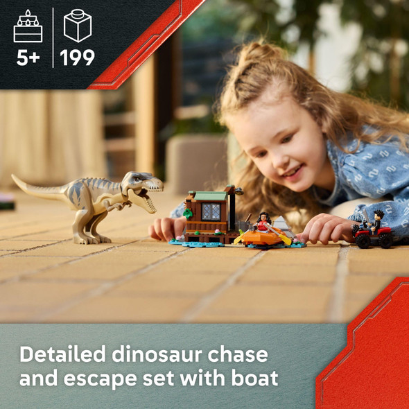 OakridgeStores.com | LEGO - Jurassic World T. rex River Escape - Dinosaur Adventure Building Set for Ages 5+ - 76975 673419409469